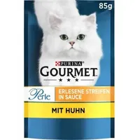 Purina Gourmet Perle Erlesene Streifen Katzenfutter nass, mit Huhn,