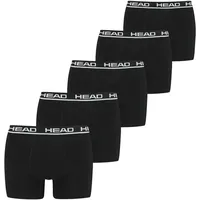 Head Herren Boxershorts, 5er Pack Schwarz L