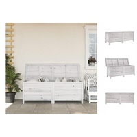 VidaXL Gartentruhe Weiß 150x50x56,5 cm Massivholz Tanne