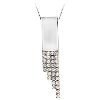 Smart Jewel Kette Zirkonia Steine als Behang, Silber 925