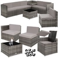 Tectake Verona Rattan Lounge grau