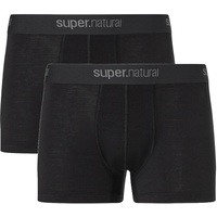 Super.natural Herren M Tundra175 2-pack Boxershorts, Jet Black/Jet Black,