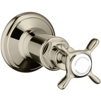 Axor Montreux Absperrventil Unterputz mit Kreuzgriff - Polished Nickel