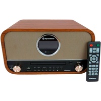Roadstar HRA-1782NBT Vintage-Musikgerät, FM-Digitalradio, CD-MP3-Player, Bluetooth, USB Aufnahme und