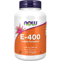 NOW Foods Vitamin E-400 D-alpha-Tocopheryl 250 Weichkapseln)