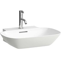 Laufen INO Aufsatzwaschtisch 8163024001041, LCC, 56x45cm, mit Hahnloch, Überlauf,