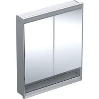 Geberit ONE Spiegelschrank ComfortLight, 2 Türen, UP-Montage, 75cm, Aluminium