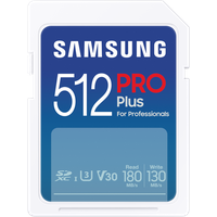 Samsung PRO Plus for Professionals R180/W130 SDXC 512GB, UHS-I