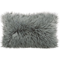 CELINATEX Cuddly Dekokissen 48 x 74 cm grau Langhaar