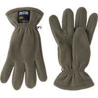 Alpha Industries Label Fleece Gloves Handschuhe Dark Olive