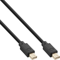 InLine Mini DisplayPort 1.4 Kabel, Stecker / Stecker schwarz/gold,