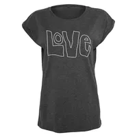 Mister Tee Ladies Love Tee in charcoal | Gr.: