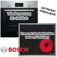 Bosch HERDSET Bosch Backofen mit Einbaukochfeld autark 60 cm