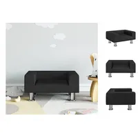 VidaXL Kindersofa Schwarz 50x40x26,5 cm Samt