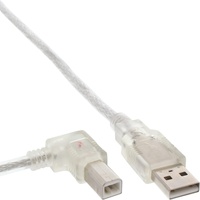InLine USB 2.0 Kabel, A an B, links abgewinkelt,