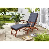 GRASEKAMP Auflagesessel anthrazit zu Deckchair Santos 174x51x6cm Gartenliege Liegestuhl