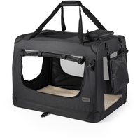 LIONTO Hundetransportbox faltbar & schwarz