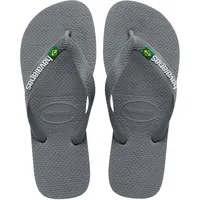 HAVAIANAS Brasil Logo Zehentrenner, Steel Grey Steel Grey, 41/42