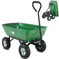 Gardebruk Gartenwagen 101496, Kunststoff, Kippfunktion 300kg Belastbar Luftbereift 75L