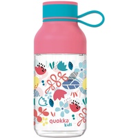 Quokka Ice Kids Flasche mit Schlaufe zum Aufhängen Flowers