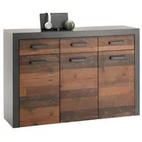 XXXLutz Xxxl Sideboard Anthrazit, Braun , 135x92x38 cm