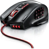 Titanwolf Gaming-Maus kabelgebunden 1000 dpi, USB MMO Mouse mit