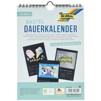 Folia Kalender, Dauerkalender klein schwarz (Spezial, Deutsch)