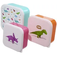 Close Up Dinosaurier Vesperdosen-3er Set, Lunchbox, Brotdosen mit Dinos