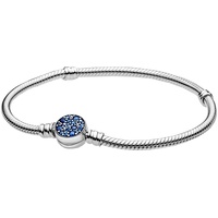 Pandora Armband "Blaue Scheibe" Silber mit blauem Kristall 599288C01