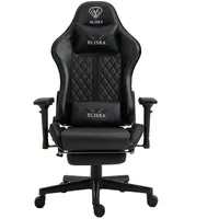 Trisens Gaming Stuhl Chair Racing mit Fußstütze und ergonomsichen