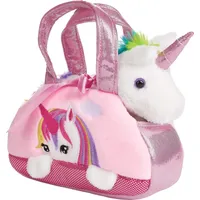 Brubaker Regenbogen Plüsch Einhorn in Handtasche - 20 cm