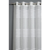 GARDINIA Vorhang mit Ösen, Transparenter Ösenschal, 3D-Streifen, Lichtdurchlässig und