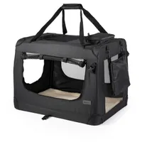 LIONTO Hundetransportbox faltbar & schwarz