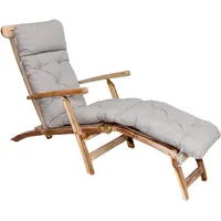 Ambiente Home Ambientehome Deckchair Auflage für Liege, grau, ca