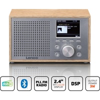 Lenco DAR-017WH (WD) (FM, DAB+, Bluetooth), Radio, Braun, Grau