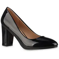 VAN HILL Damen Klassische Pumps in Schwarz Lack