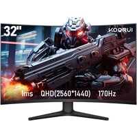 KOORUI 32 Zoll Curved Ultrawide Gaming Monitor, 2K QHD(2560x1440),