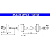 ATE Kupplungsseil Peugeot 205 II 309 I