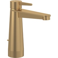 Villeroy & Boch Conum Einhebel-Waschtischarmatur mit Zugstangen-Ablaufgarnitur, brushed gold