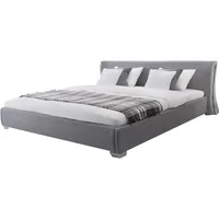 Beliani Wasserbett Grau 140 x 200 cm