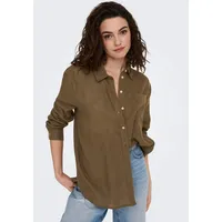 Only Damen Oversized Basic Hemd Bluse | Langarm Business