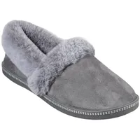 SKECHERS Cozy Campfire Team Toasty Slippers, Charcoal Microfiber Suede/Faux