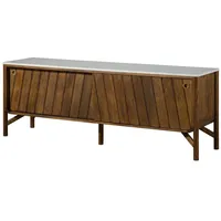 MASSIVMOEBEL24.DE Sideboard Mango Holz braun geölt / weiß Massivholz