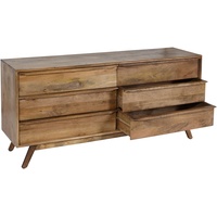 Mendler Kommode HWC-L96, Sideboard Schrank Anrichte, 6 Schubladen, Massiv-Holz