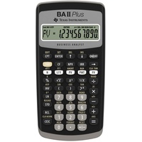 Texas Instruments BA II Plus Finanzrechner (Einzeiliges, 10-stelliges Display,