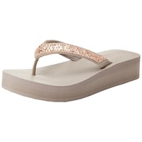 SKECHERS Damen Cali Vinyasa WILD Daisies, Taupe Mitobuck Edelsteinbesatz,