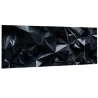 Navaris Glas-Magnettafel 3D-Design, 30 x 80 cm, schwarz