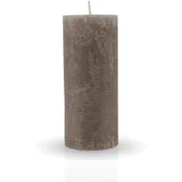 HS Candle Stumpenkerzen Rustikal Taupe 1 Ø7cm