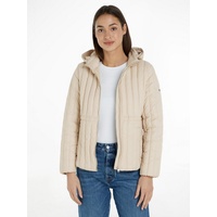 Tommy Hilfiger Damen Daunenjacke mit Kapuze, Beige (Classic Beige),