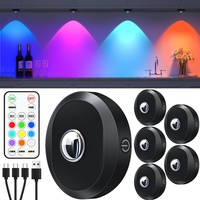 WILLED USB Aufladbar RGB LED Spots Akku mit Fernbedienung,